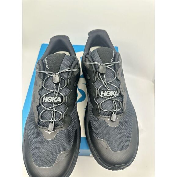 HOKA ONE ONE Men's Transport Sneakers Triple Black Athletic Shoes - Picture 2 of 8